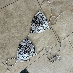 Leopard Print Triangle Bikini Top